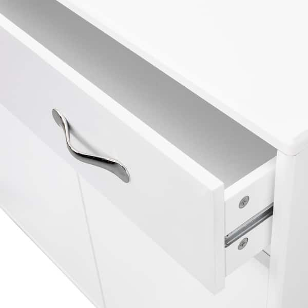 Nido 16W 4-Drawers Wood Storage File Cabinet with Lock The Twillery Co. Color: White