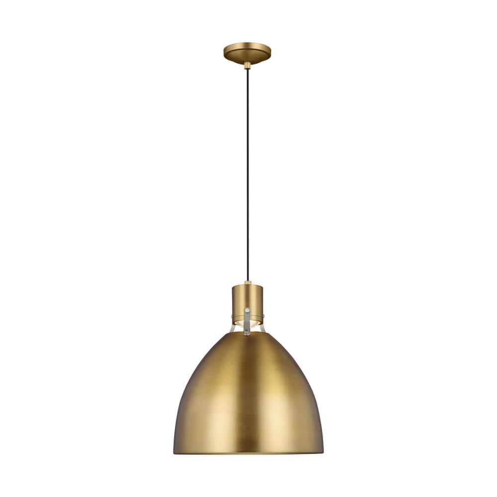 Brynne 19.75" Burnished Brass Minimalist LED Pendant Light
