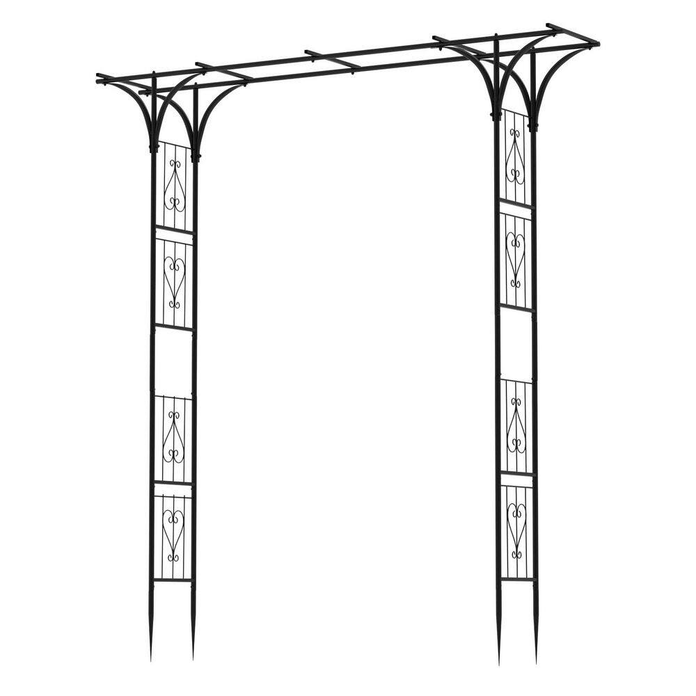 PALEO 87 in. x 53 in. Garden Arch Arbor, Steel Frame Stand Trellis for Climbing Plants Arbor price history on PriceWatchPro