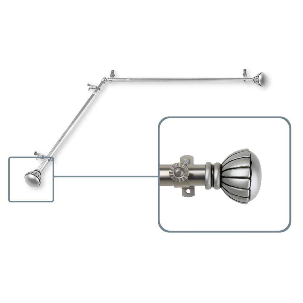 Magnolia 13/16 in. Dia 48 in. to 84 in. L Window Single Curtain Rod in Satin Nickel price history on PriceWatchPro