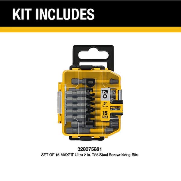 MAXFIT Ultra 2 in. T25 Steel Screwdriving Bits (15-Pack)