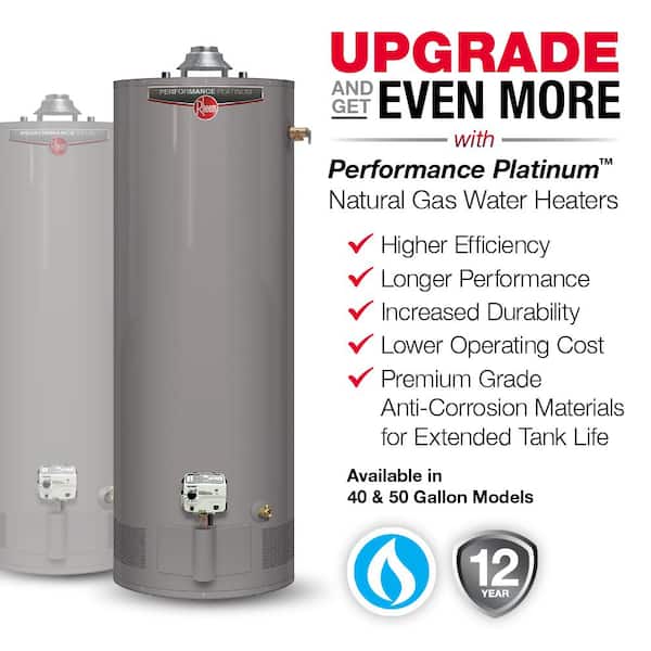 Performance Plus 50 Gal. Tall 9 Year 40,000 BTU Natural Gas Tank Water Heater