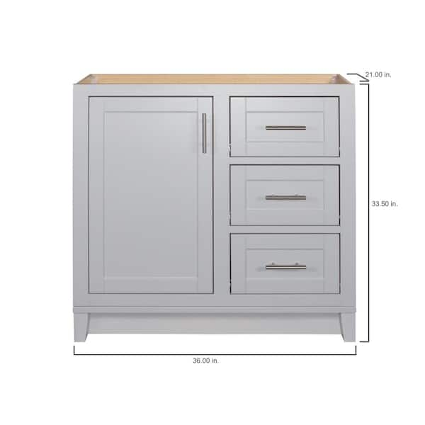 Glacier Bay Kinghurst 36 In W X 21 In D X 33 5 In H Bathroom Vanity Cabinet Only In Dove Gray Khdov36dy The Home Depot