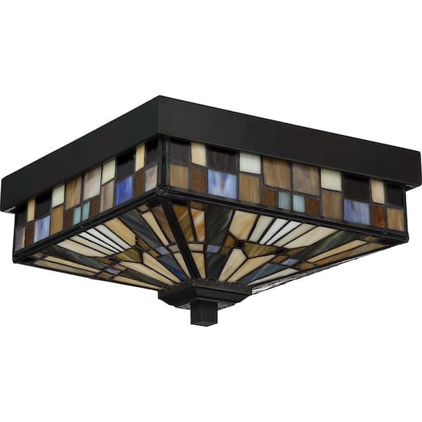 Quoizel Inglenook 11-in W Valiant Bronze Outdoor Flush Mount Light Quoizel Inglenook 11-in W Valiant Bronze Outdoor Flush Mount Light