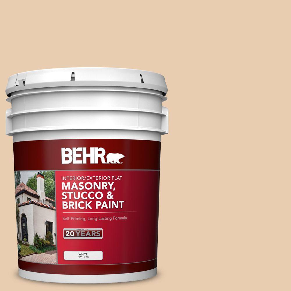 5 gal. #BXC-64 Shortbread Cookie Flat Interior/Exterior Masonry, Stucco and