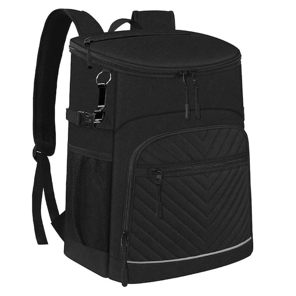 Deluxe Equipped 4-Person Picnic Backpack in Navy and Trellis