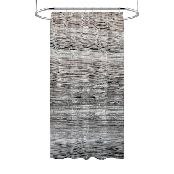 Nomad Brown 100% Polyester Shower Curtain - 72 in. x 78 in.