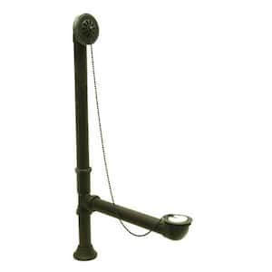 Claw Foot 1-1/2 in. O.D. Brass Leg Tub Drain with Chain and Stopper in Oil Rubbed Bronze