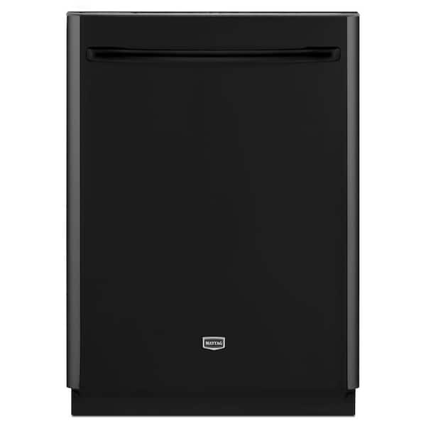 Maytag JetClean Plus Top Control Dishwasher in Black with Stainless Steel Tub and Steam Cleaning-DISCONTINUED