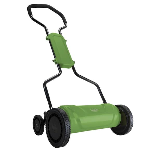 Martha Stewart Living 18 in. 5-Position Quad-Wheel Manual Walk Behind Push Reel Mower
