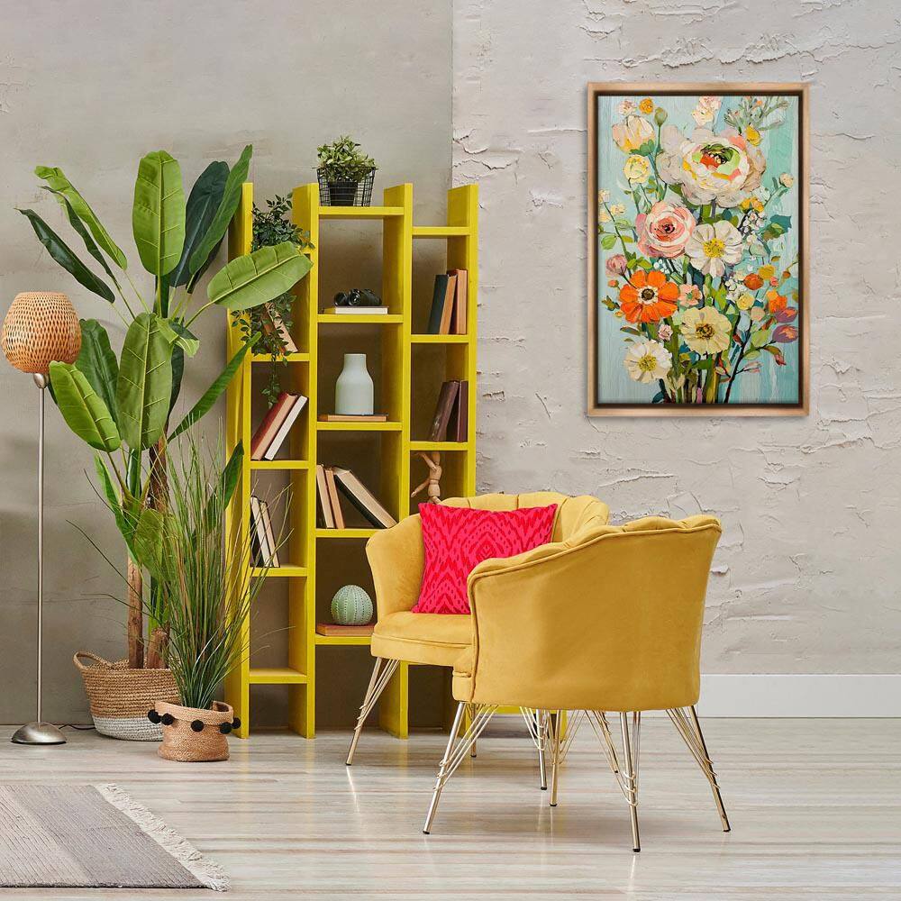 Flowers On A Whim by Franklyn Gregory Brown Floater Frame Nature Graphic Art Print 31 in. x 21 in. price history on PriceWatchPro