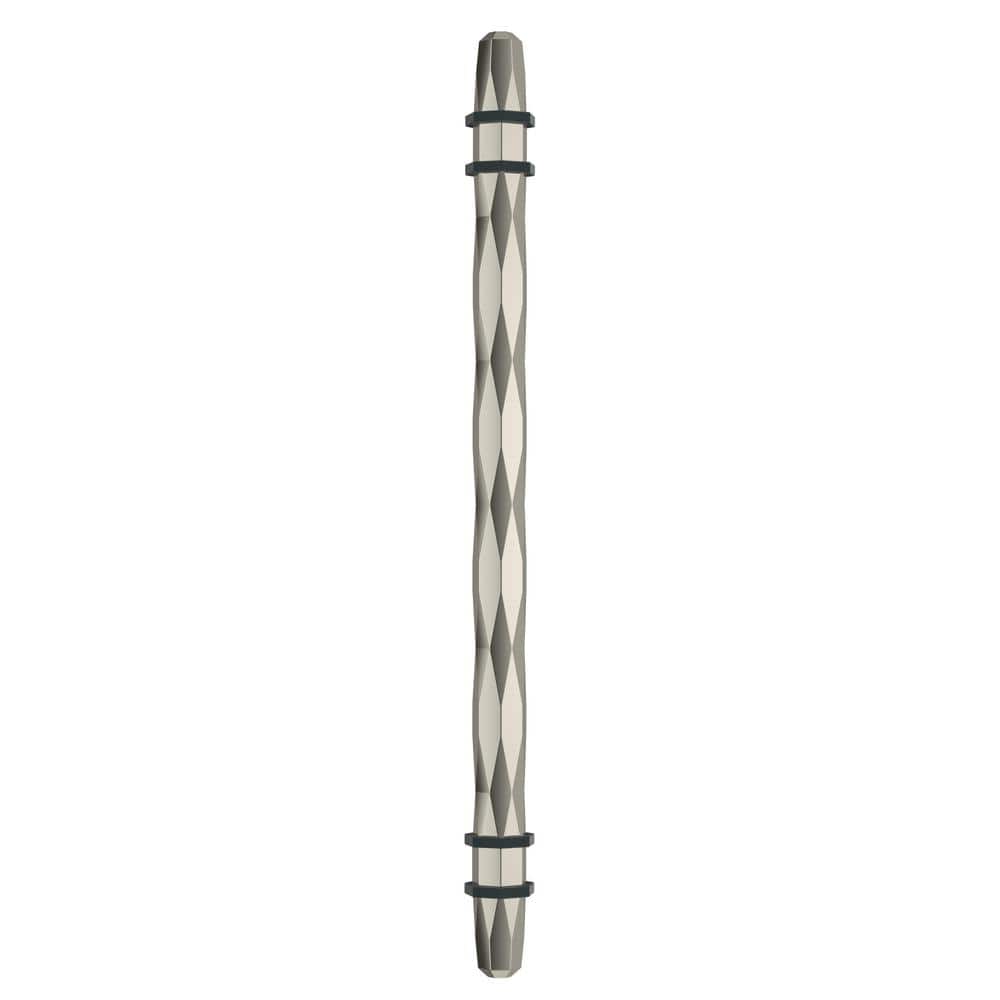 London 8-Inch Polished Nickel and Black Bronze Cabinet Pull
