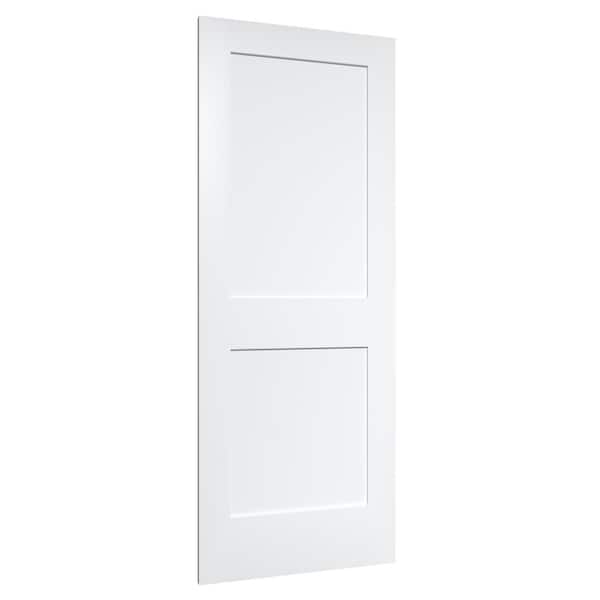 HOMESTEAD Shaker 34 in. x 80 in. 2 Panel Solid Core White Primed