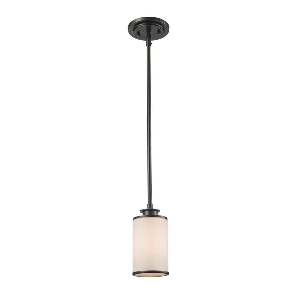 Savannah 8" Olde Bronze Mini Pendant with Glass Shade