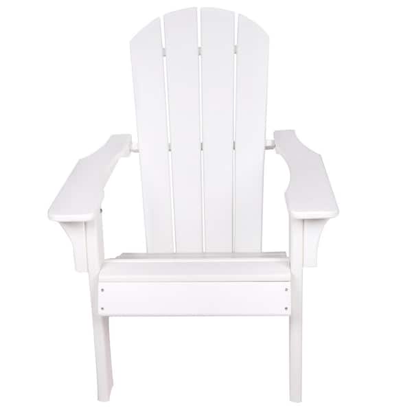 Tidoin Classic White Reclining Composite HDPE Adirondack Chair