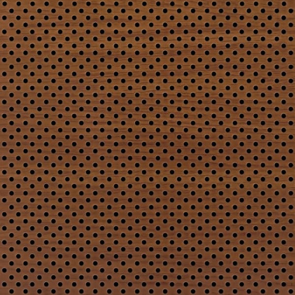 TopTile Cherrywood 2 ft. x 2 ft. Perforated Metal Ceiling Tiles (Case of 10)