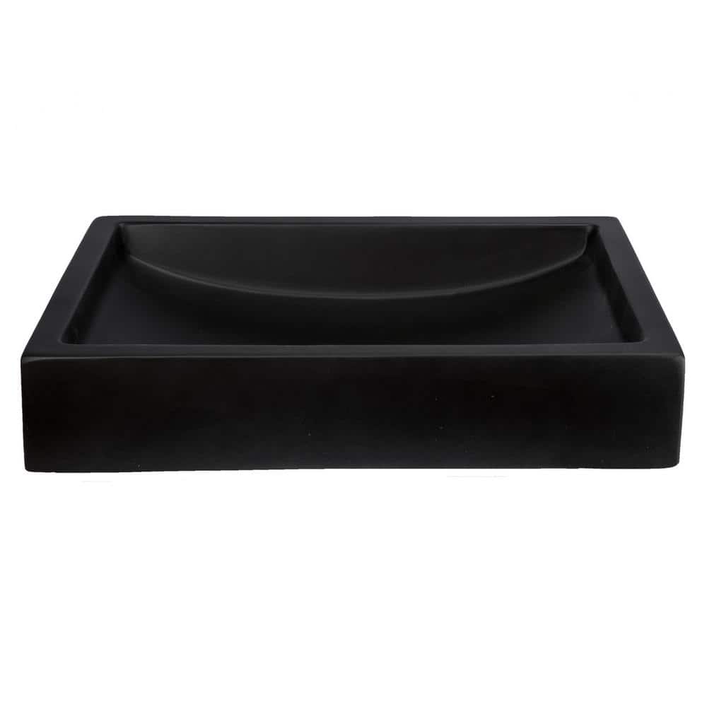 Eden Bath 22 in. Shallow Wave Concrete Rectangular Vessel Sink in