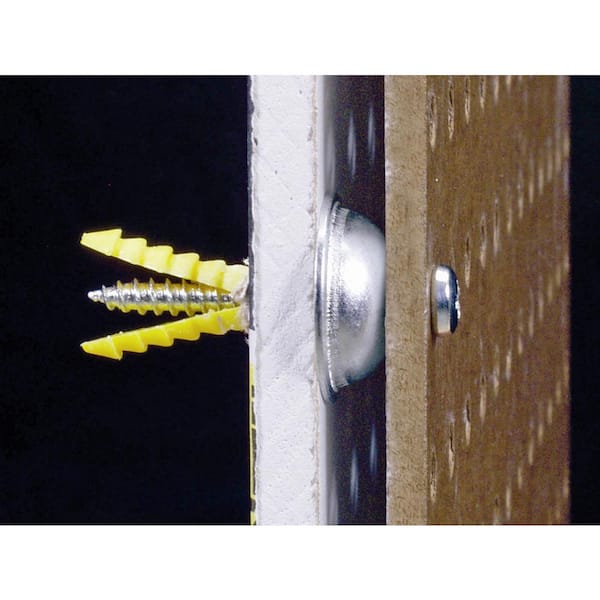 Shims and Anchors for 1/8-Inch and 1/4-Inch Pegboard 12 Sets Steel/Plastic Pegboard Mounting and Shim Kit Includes Screws 