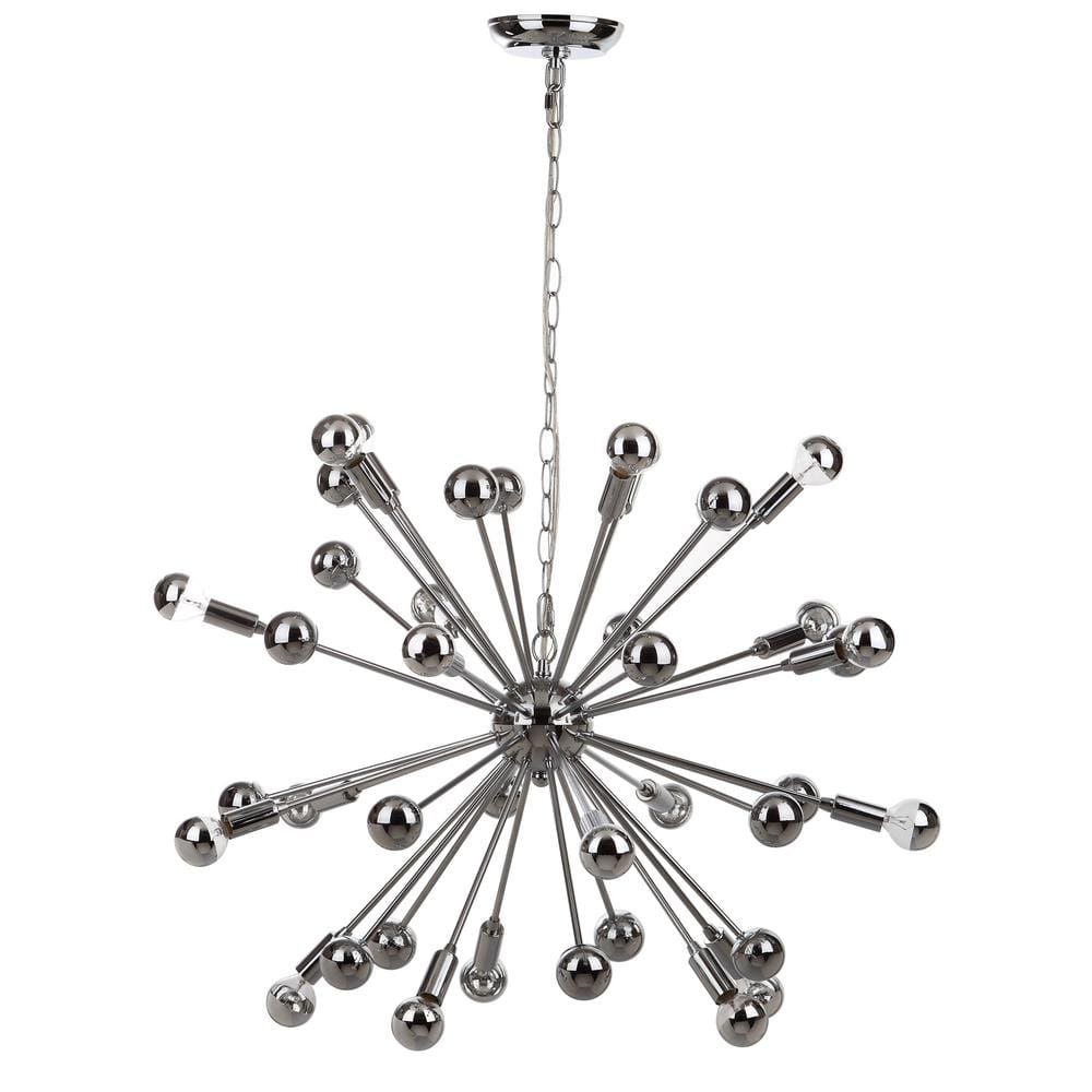 Chrome 31" Globe Contemporary Sputnik Pendant Light