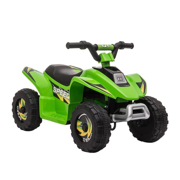 Siavonce 6V Kids ATV 4-Wheeler Ride on Car, Electric Motorized Quad Battery Powered Vehicle with Forward/Reverse Switch, Green