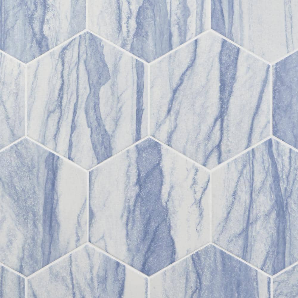 Ivy Hill Tile Macauba Hex Azur 10.15 in. x 11.41 in. Matte Porcelain Floor  and Wall Tile (10.76 sq. ft./Case) EXT3RD107875 - The Home Depot
