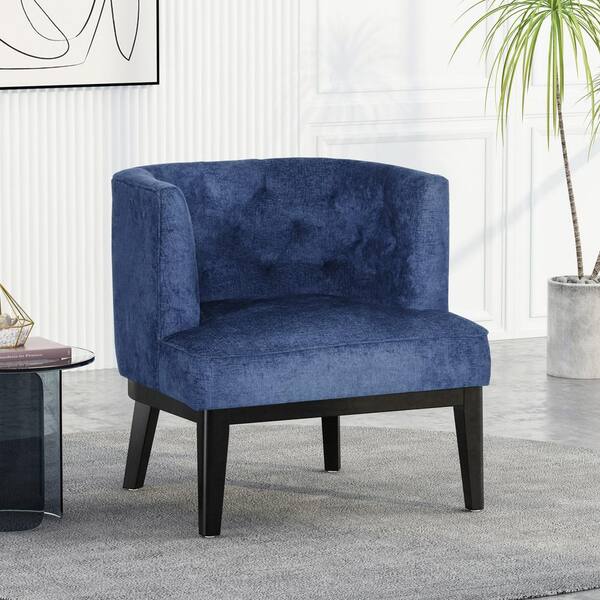 Dark navy blue online accent chair