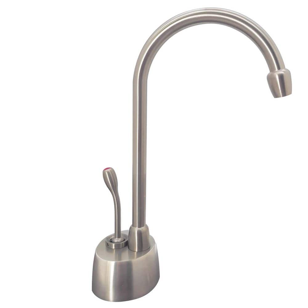 Westbrass 9 in. Velosah 1-Handle Hot Water Dispenser Faucet (Tank sold separately), Stainless Steel