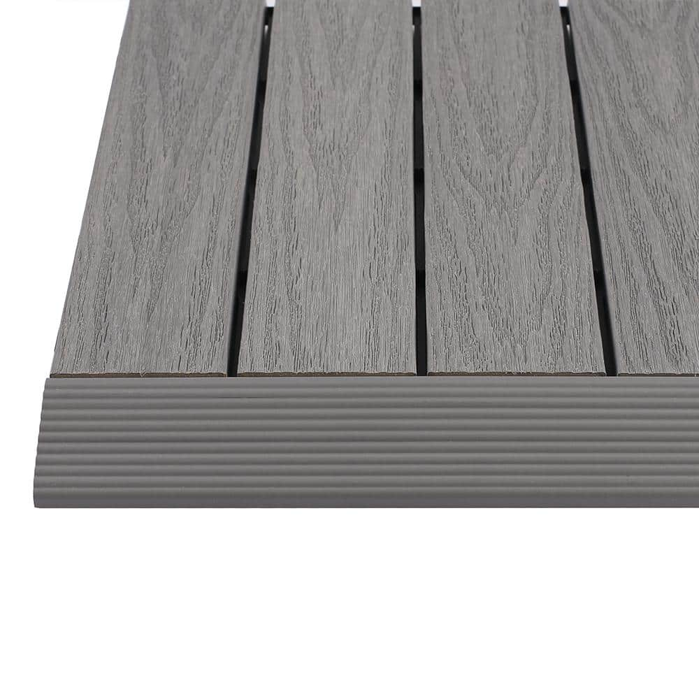 NewTechWood 1/6 ft. x 1 ft. Quick Deck Composite Deck Tile Straight ...