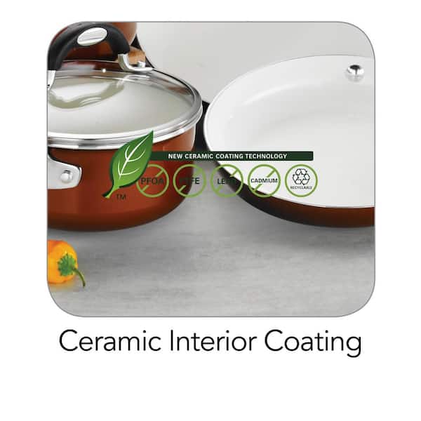 Tramontina Gourmet Ceramica Deluxe 8 in. Aluminum Ceramic Nonstick Frying  Pan in Metallic Black 80110/018DS - The Home Depot