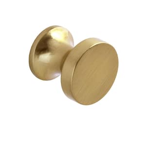 Sumner Street Home Hardware Grayson 1-1/8 in. Satin Brass Round Cabinet  Knob RL062159 - The Home Depot