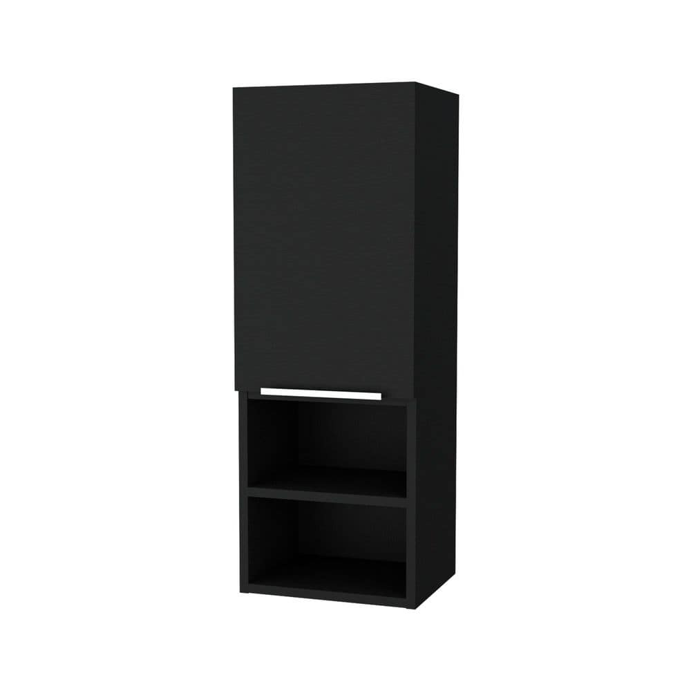 11.8 in. W x 32 in. H Rectangular Black MDF Surface Mount Medicine Cabinet without Mirror, with 4 Shelves price history on PriceWatchPro