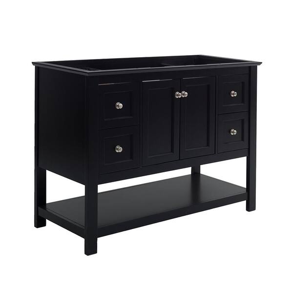 Fresca Manchester 48 in. W Bathroom Vanity Cabinet Only in Black ...
