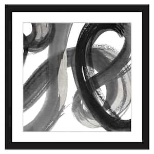 16 in. x 16 in. Black and White abstract I Framed Archival Paper Wall Art
