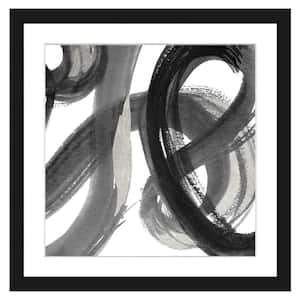 22 in. x 22 in. Black and White abstract I Framed Archival Paper Wall Art