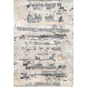 Sally Beige 5 ft. x 8 ft. Contemporary Abstract Area Rug