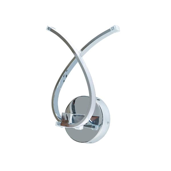 Unbranded Aubriella 2-Light Chrome LED Wall Sconce