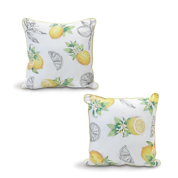 GERSON INTERNATIONAL Multi-Colored Pattern Polyester 16 in x16 in x16 in Throw Pillows Set of 2