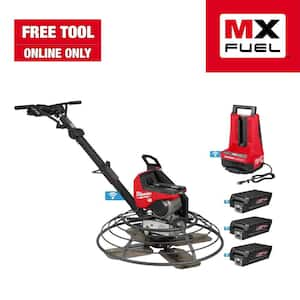 MX FUEL Lithium-Ion Cordless 36 in. Walk-Behind Trowel Kit with (3) FORGE HD12.0 Batteries and (1) MX FUEL Super Charger