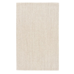 Natural White Asparagus 3 ft. x 5 ft. Solid Area Rug