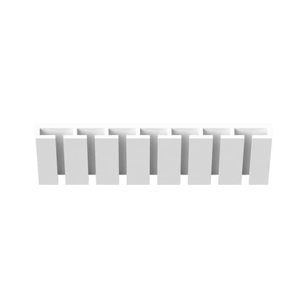 30 in. W x 12 in. D x 1.5 in. H Glacier White Plywood Assembled Under Cabinet Wine Glass Holder Stemware Rack