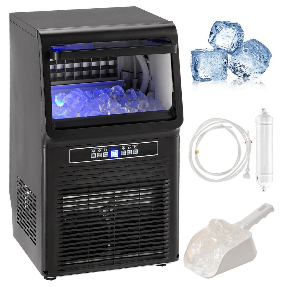 SKYSHALO Commercial Ice Maker, 70 lbs. / 24 H, Ice Maker Machine, 36 Ice Cubes in 12-15 Minutes, Freestanding Cabinet Ice Maker