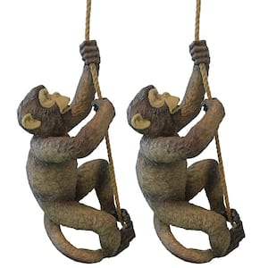 Makokou the Climbing Monkey Sculpture Set (2-Piece)