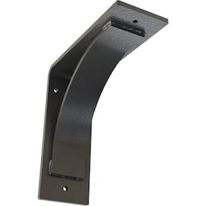 3 in. x 8 in. x 8 in. Hammered Gray Morris Steel Bracket