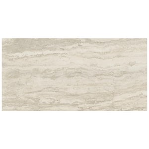 Essential Travertine Cream 23.50 in. x 47.08 in. Matte Porcelain Floor and Wall Tile (15.49 sq. ft./Case)
