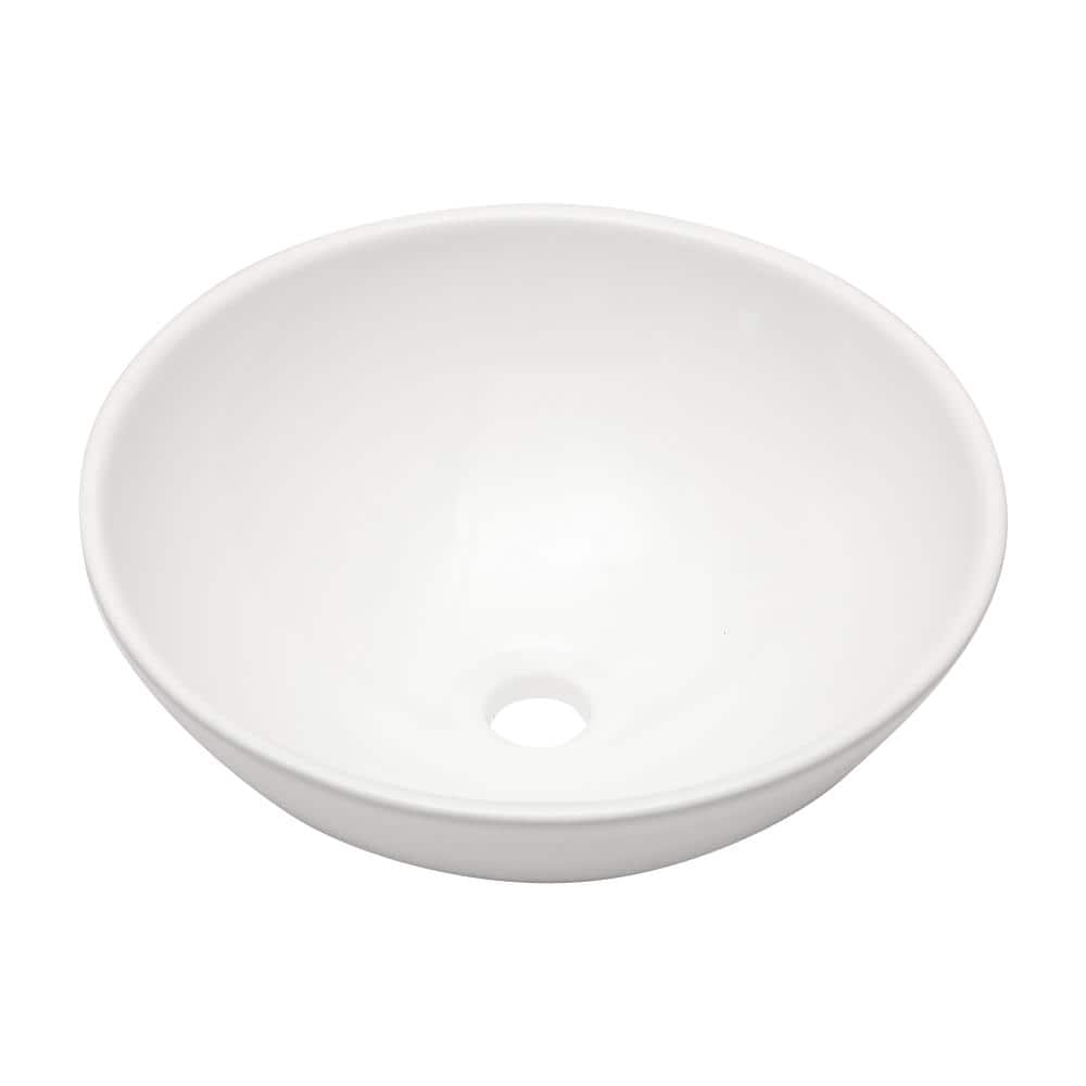 16 in. x 16 in. White Ceramic Round Vessel Bathroom Sink with Art Basin, Faucet Not Included price history on PriceWatchPro
