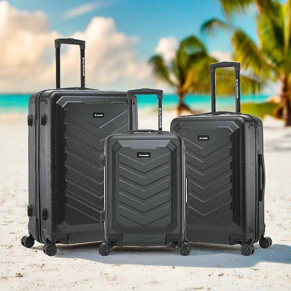 U.S. Army FOX 3-Piece Luggage Set 20”/24”/28” Black