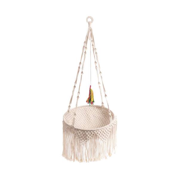 Kahomvis 49.2 in. Cotton Rope Braided Cat Hammock