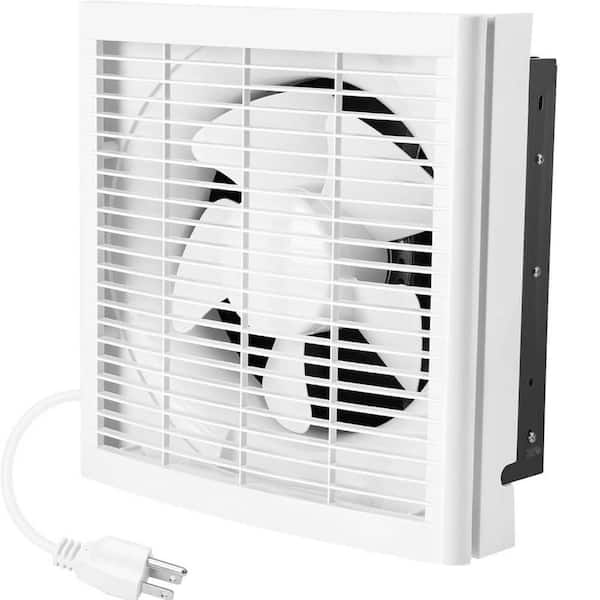 310CFM Plastic Electric Powered 8 in. Shutter Exhaust Fan, Window/Wall Mount Ventilation Fan for Greenhouse, Attic
