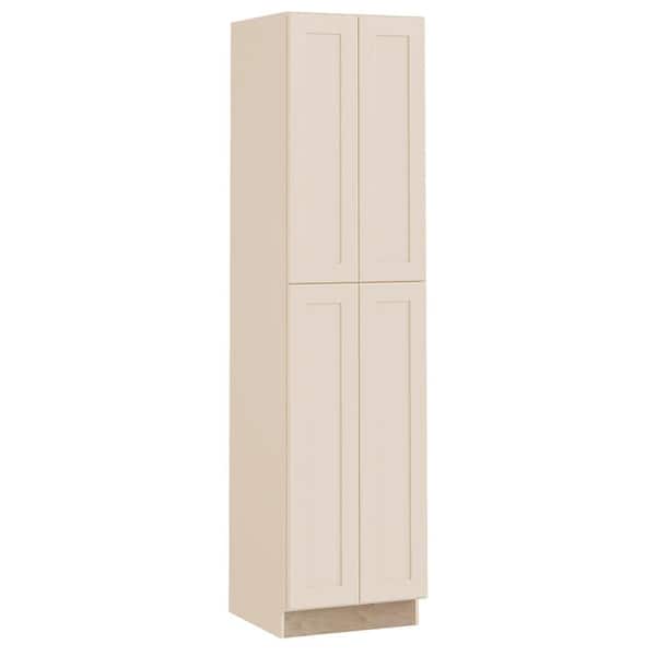 Home Decorators Collection Newport 24 in. W x 24 in. D x 96 in. H Assembled Plywood Pantry Kitchen Cabinet in Blended Cream with Soft Close