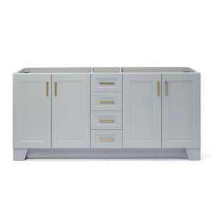 Taylor 72 in. W x 21.5 in. D x 34.5 in. H Double Freestanding Bath Vanity Cabinet Only in Grey